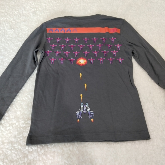 Game Over Wonder Nation long sleeved tee shirt size XS 4-5 gray blue - Picture 2 of 4